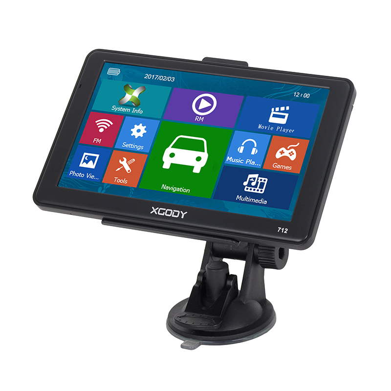 GPS-навігатор Xgody 712 Truck GPS 256 МБ 8 ГБ Black