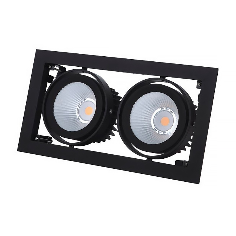 Светильник встроенный Maxus Assistance Grille Pro 2x30W 3500K 38* Серый (1515)