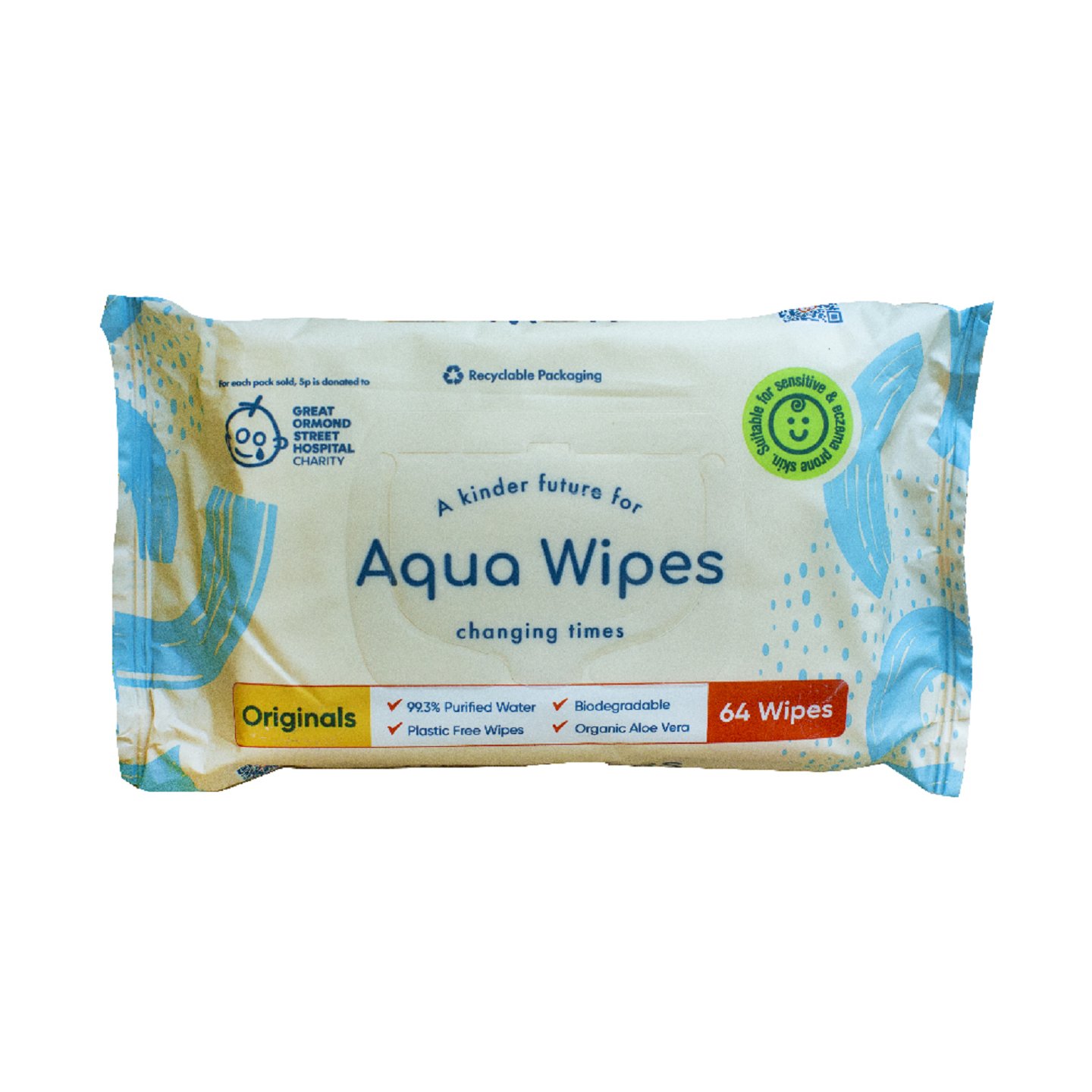 Влажные салфетки детские Aqua Wipes 4*64 шт