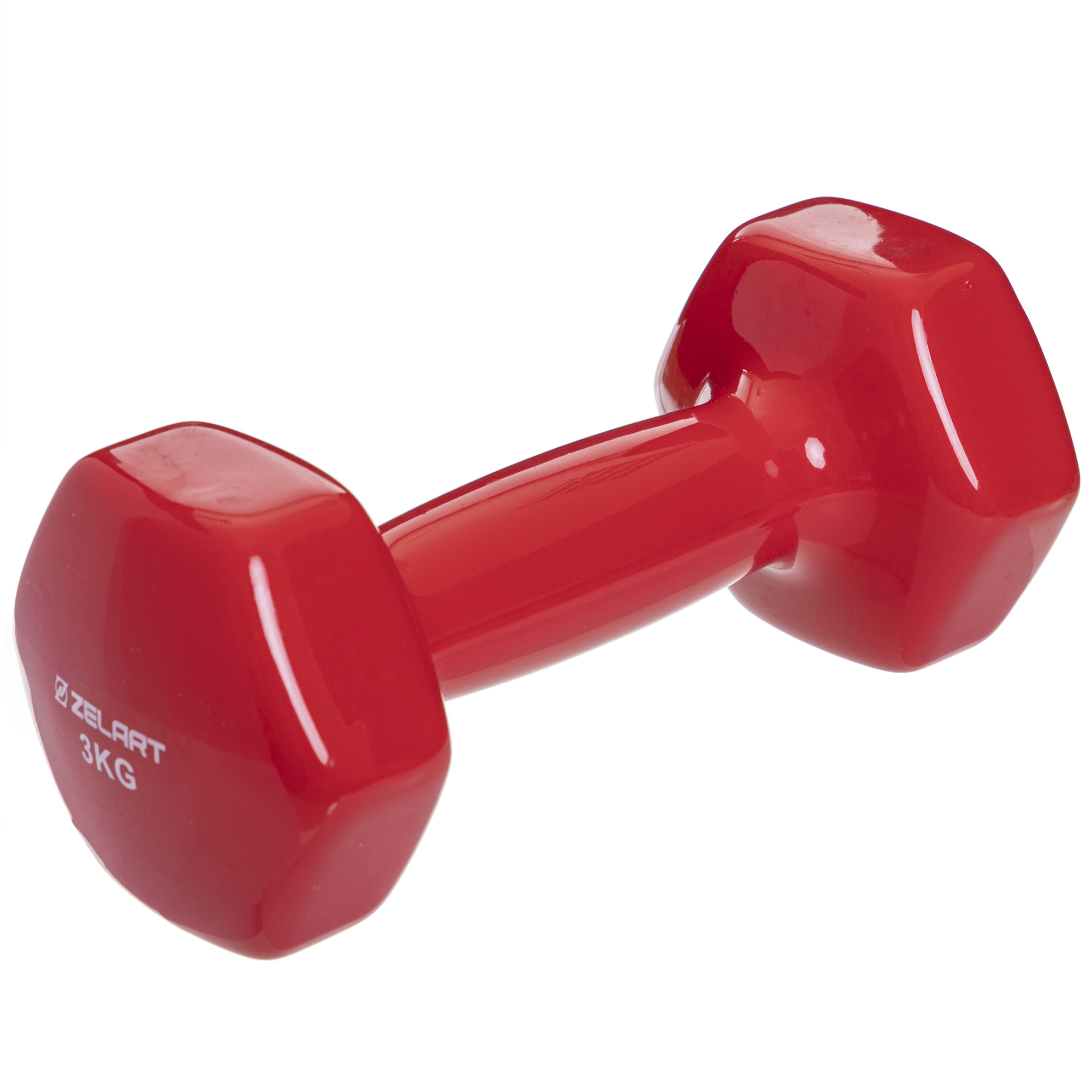 Гантели для фитнеса с виниловым покрытием Zelart TA-2777-3 Красный 3кг 1шт