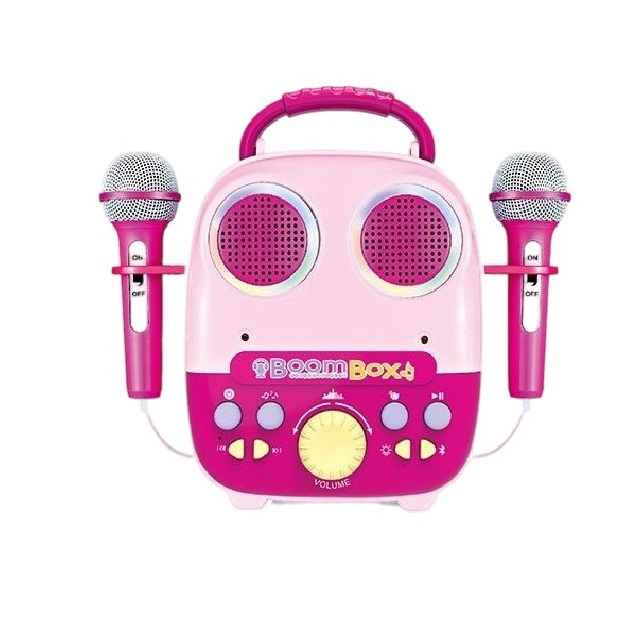 Детский игрушечный караоке Yufeng Boom Box USB 27х9х25 см Розовый (155252)