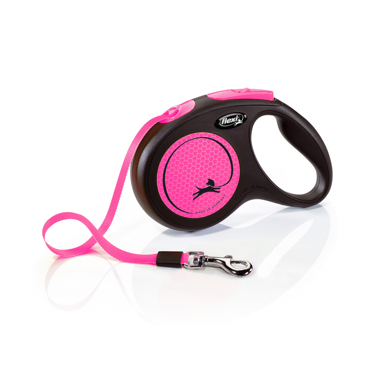 Поводок рулетка для собак Flexi New Neon М 5 м до 25 кг розовый
