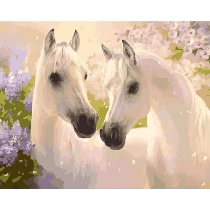 Картина за номерами Ідейка "Пара коней" 40х50см