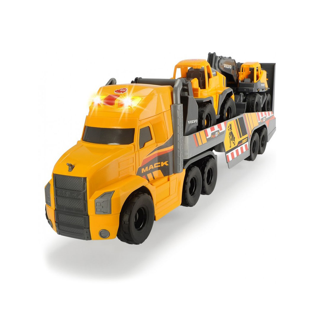 Робоча ігрова техніка Dickie Toys Вантажівка Мак Вольво 70 см Жовто-чорний (OL218360)