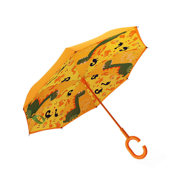 Детский зонт-наоборот Up-Brella Dinosaur World Оранжевый
