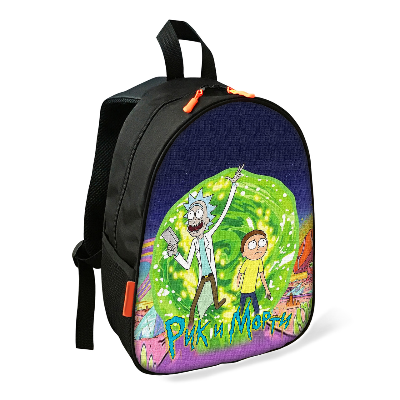 Дитячий шкільний рюкзак Rick and Morty 34х27х13 см, водонепроникний поліестер