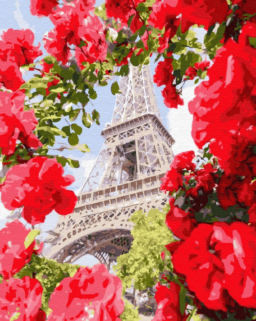 Картина по номерам BrushMe "Париж в цветах" 40х50см GX32312