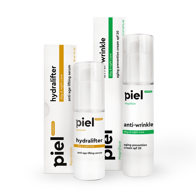 Комплекс Корекція перших зморшок та подовження молодості Piel Cosmetics 2 шт 30 мл + 50 мл
