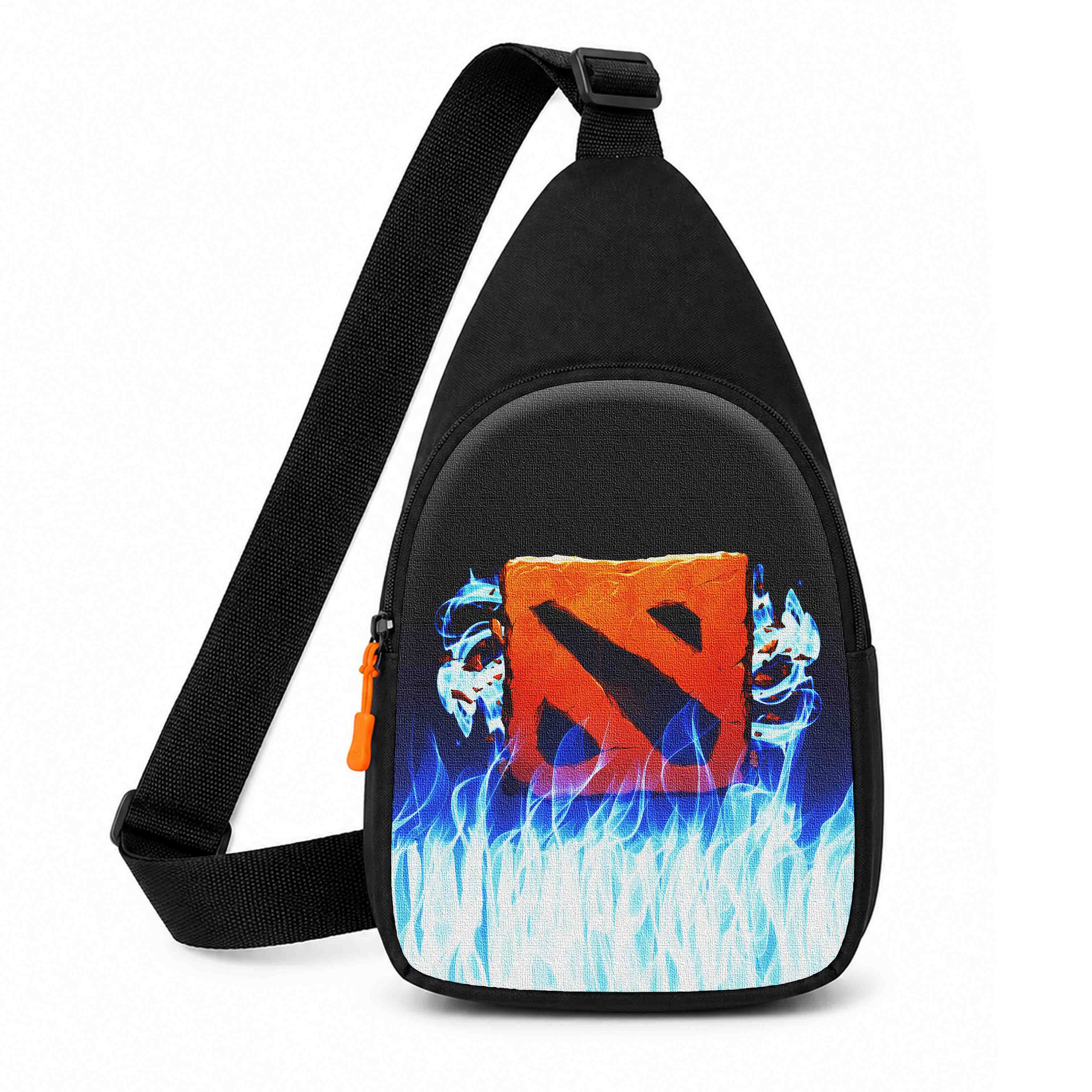 Дитяча сумка-слинг через плечо Dota 2, чорна, 29×17×5 см