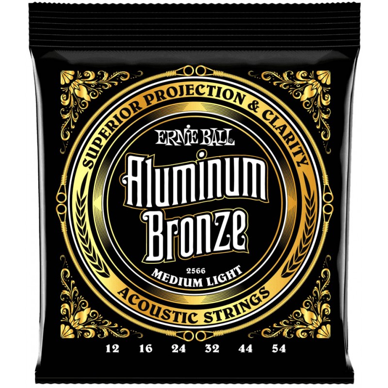 Струны для акустической гитары 6 шт Ernie Ball 2566 Medium Light Acoustic Aluminum Bronze 12/54