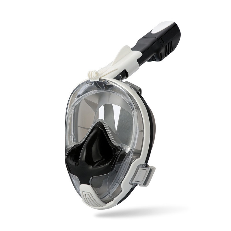 Маска для сноркелінгу TheNice EasyBreath-III M2101 на все обличчя для дайвінгу L/XL Біло-чорний (SUN2781)