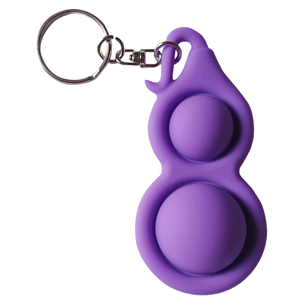 Игрушка антистресс Pop It Фиолетовый Брелок с хвостиком