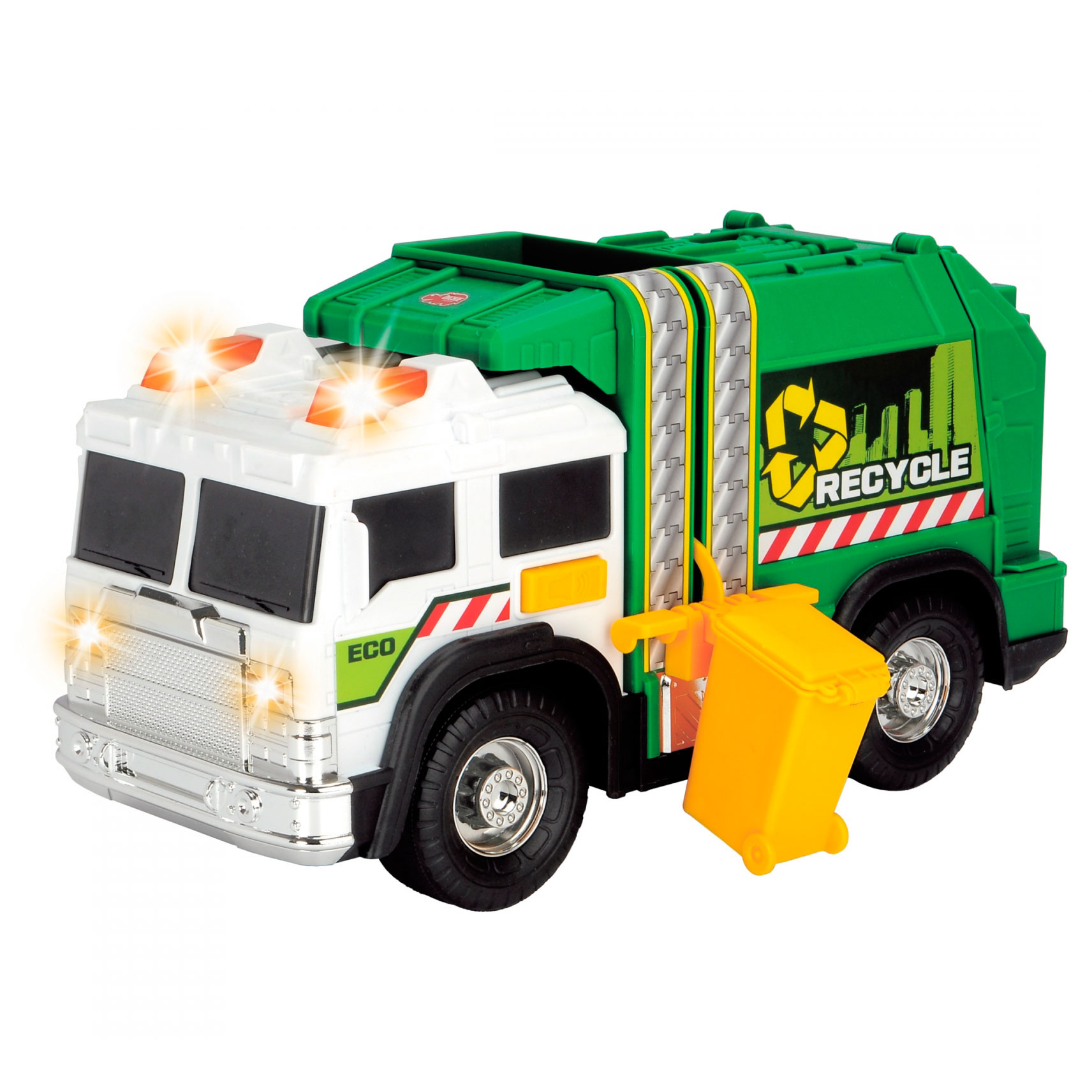 Іграшкова спецтехніка авто з баком зі світловими та звуковими ефектами Dickie Toys Сміттєвоз 30 см Green (IG-OL185854)