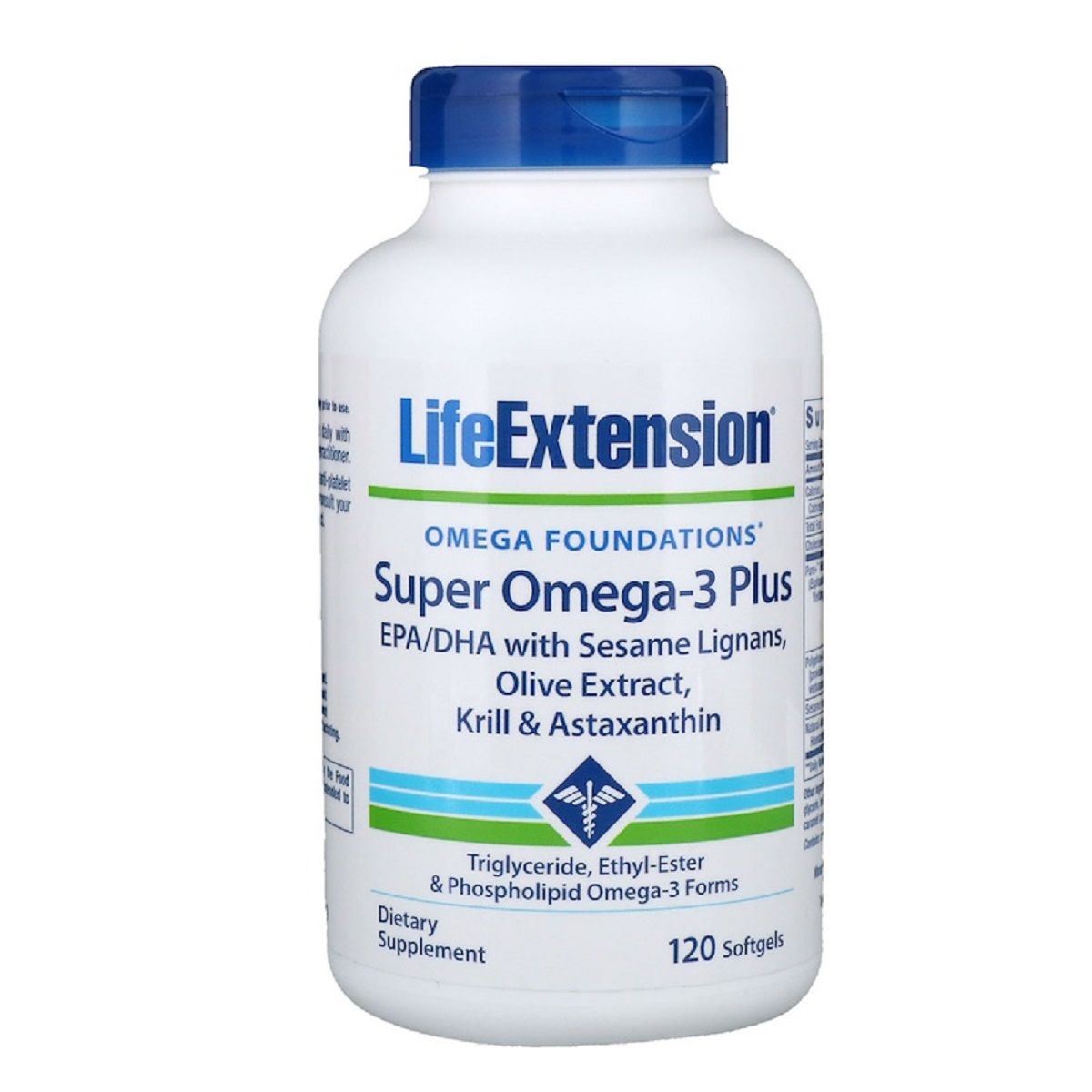 Супер Омега-3 Плюс Life Extension Omega Foundations 120 желатинових капсул (LEX19881)