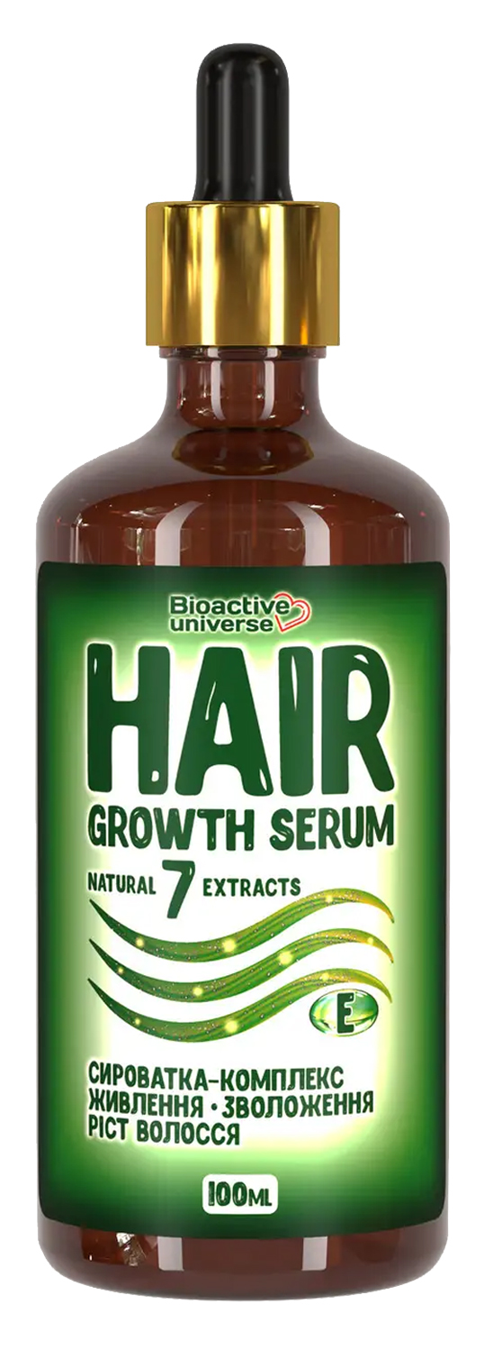 Сироватка-комплекс для живлення зволоження та росту волосся Bioactive universe 100мл