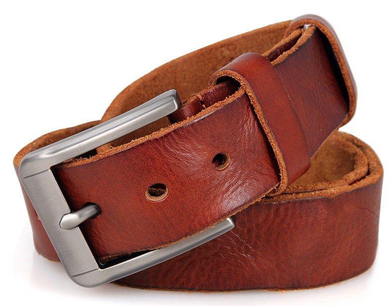 Ремень мужской Vintage 14400 под джинсы Коричневый, Коричневый