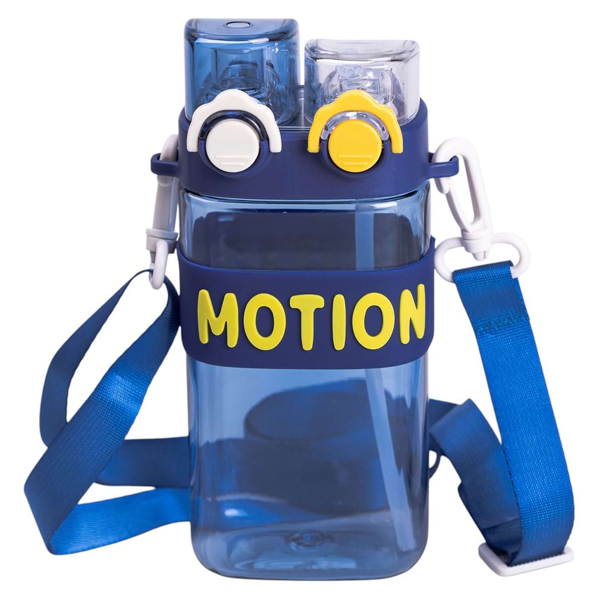 Пляшка для води YIWU Motion 550 мл з подвійним відкриттям, синя
