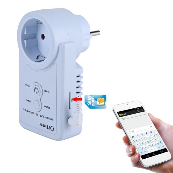 Умная GSM розетка с датчиком температуры Vbestlife iTimer USB Белый (100154)