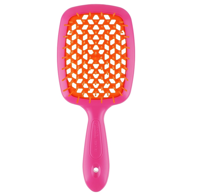 Щітка для волосся рожева з помаранчевим Superbrush Janeke