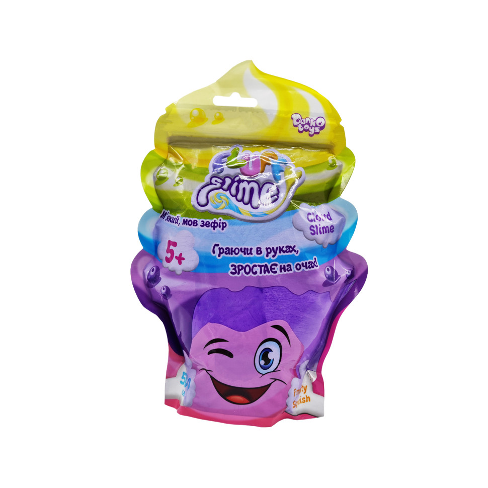 Вязкая масса "Fluffy Slime" Danko Toys FLS-02-01U упаковка 500 мл Фиолетовый