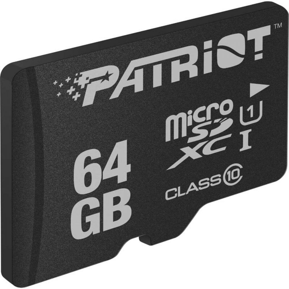 Карта памяти Micro SDXC Patriot LX Series 64gb UHS-1 Class 10 Black