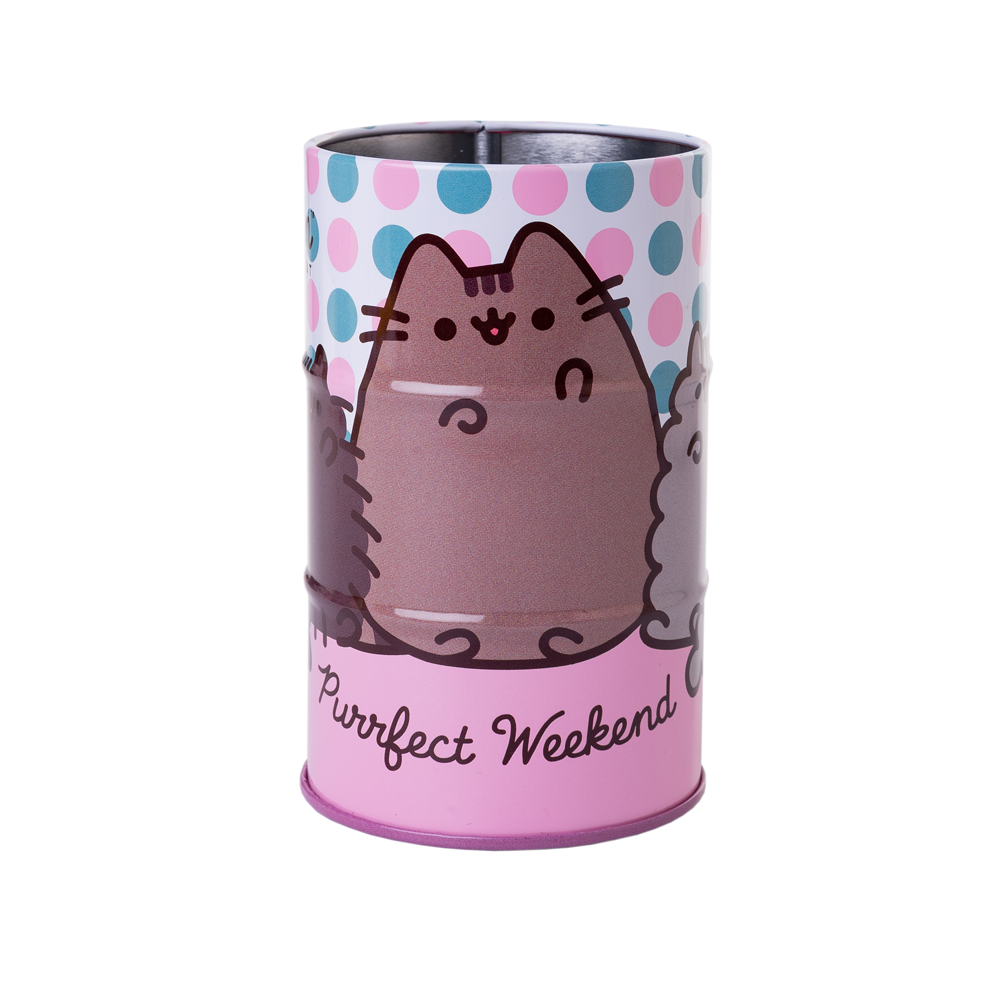 Стакан-подставка бочка YES Pusheen 10,8х6,5 см Разноцветный (708099)