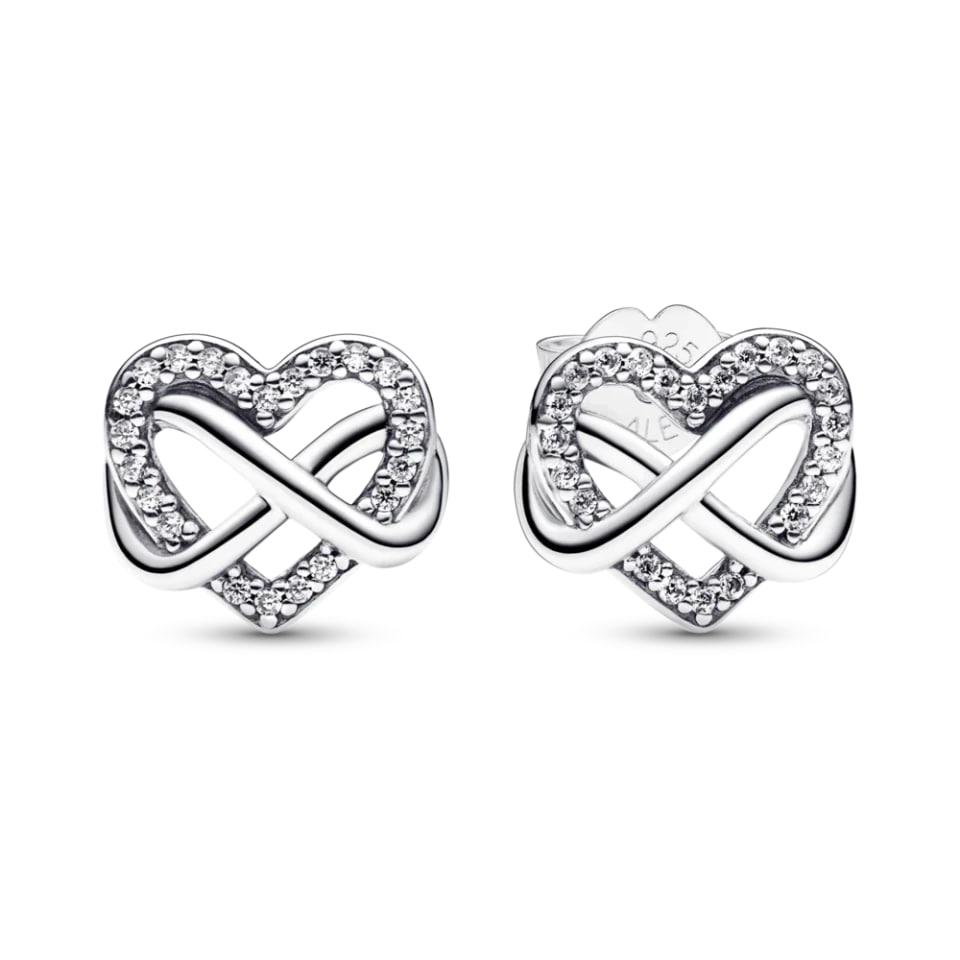 Серьги No Brand Сверкающее сердце бесконечности 292667C01 (2558061569)