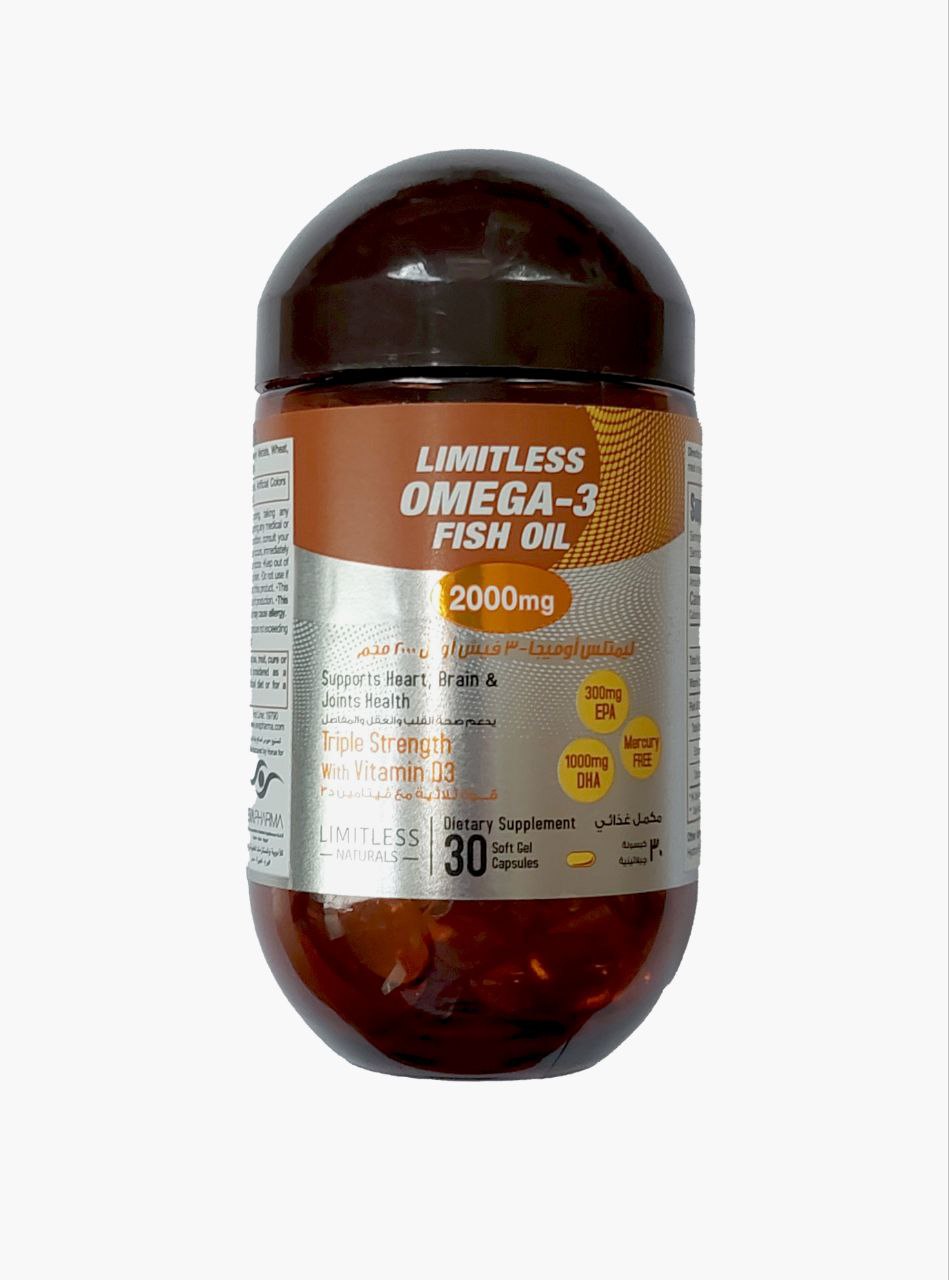 Біологічно активна добавка EVA Pharma Лімітлес ОМЕГА-3 2000 мг 30 капсул
