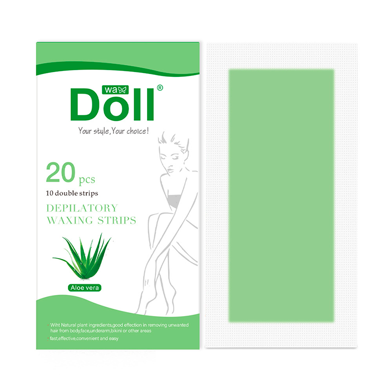 Восковые полоски для депиляции тела Doll Wax YZ010-20Z Aloe 20 шт (8825-33254)