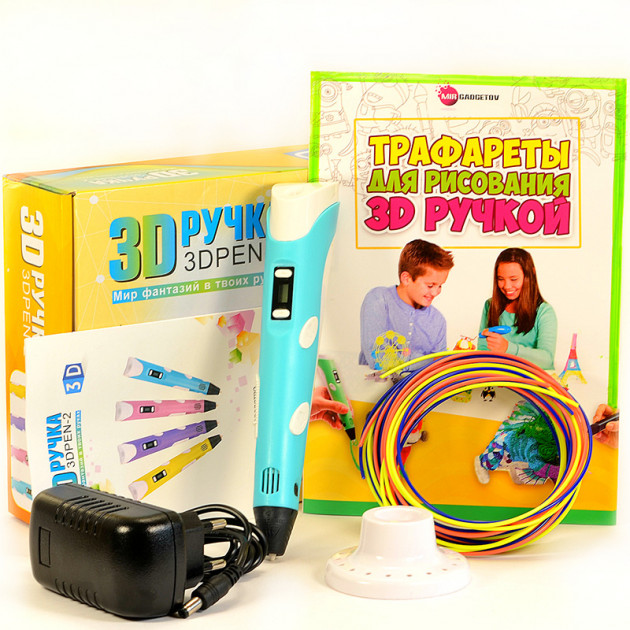 3D-ручка rx-style с эко-пластиком PLA 9 м и трафаретами (49146782)