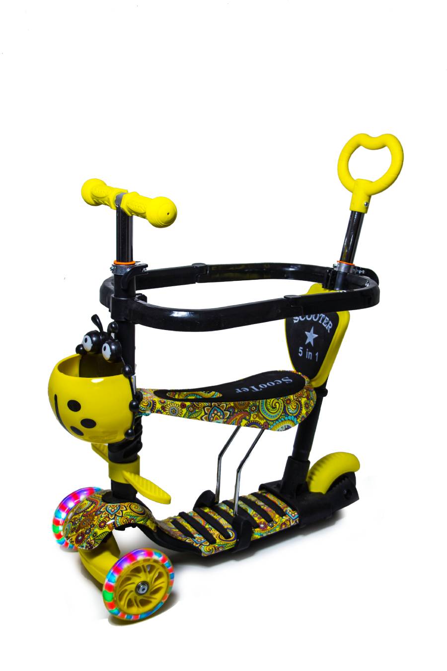 Самокат Scale Sports Божья коровка 5в1 Желтый (813289254)