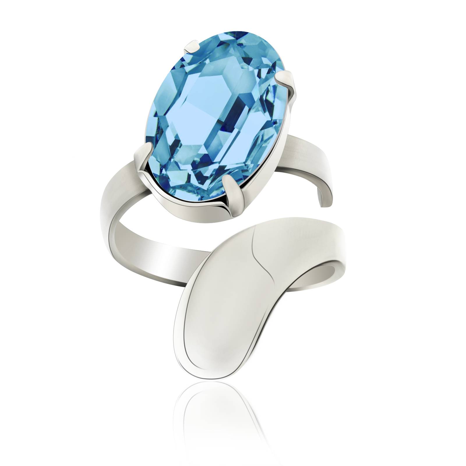 Кільце KOBI Mira зі Swarovski Регульований/Безрозмірне (7770-1027-106)