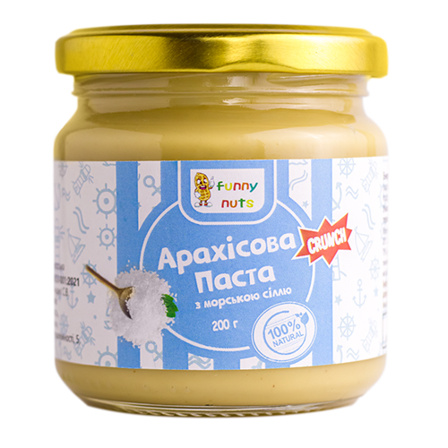 Арахисовая паста кранч Funny Nuts с морской солью 200 г (1486148107)