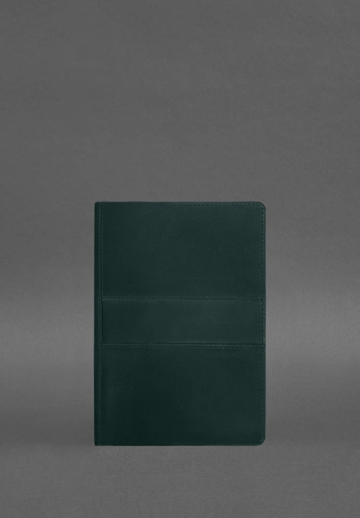 Кожаный блокнот А5 (софт-бук) 9.3 зеленый Crazy Horse BlankNote