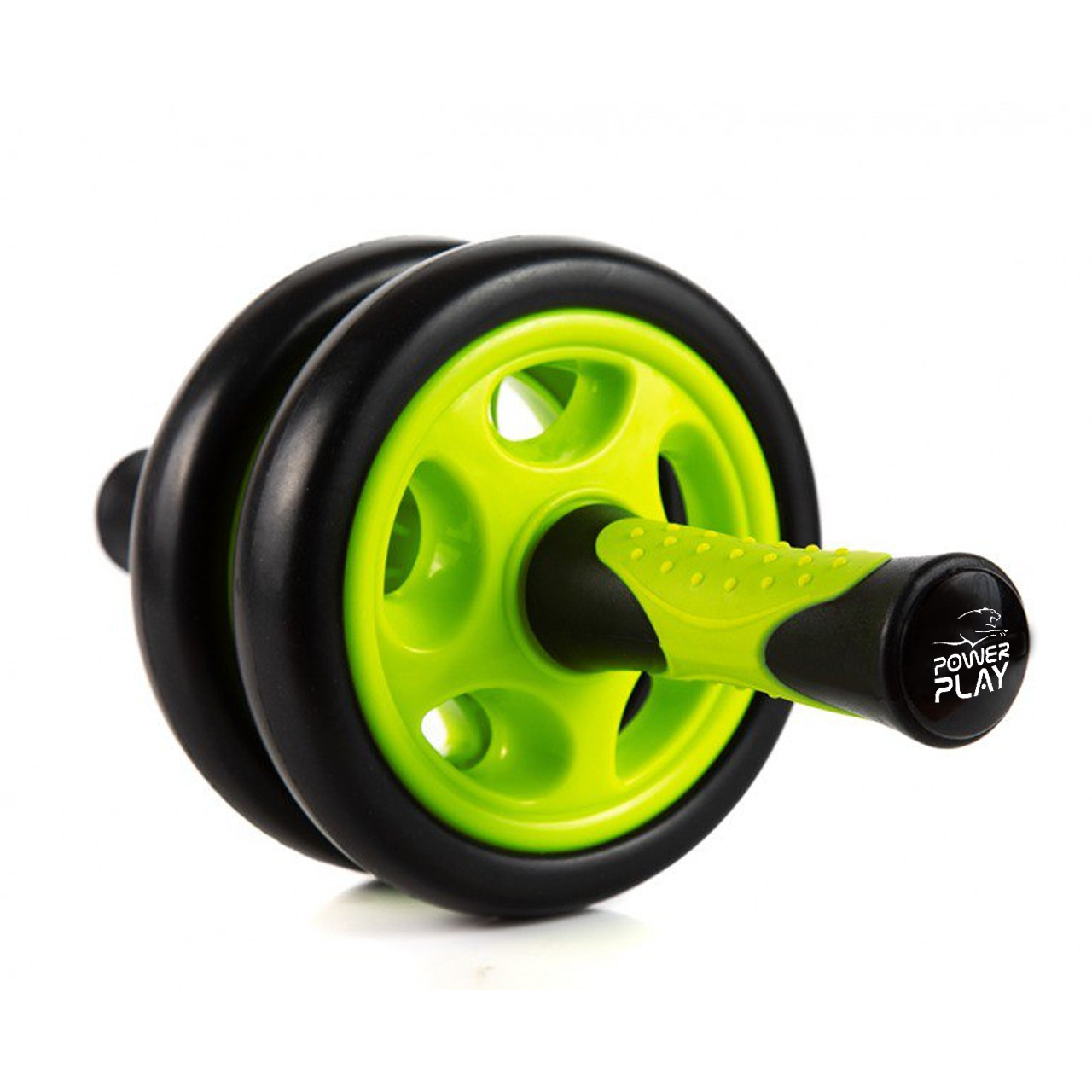 Колесо для преса подвійне PowerPlay 4327 Dual-Core Ab Wheel Чорно-зелений