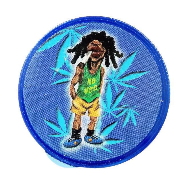 Гриндер для измельчения табака HL 176 Bob Marley 50х42 мм Blue (17025-hbr)