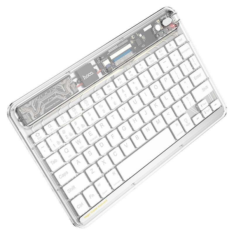 Бездротова клавіатура HOCO Transparent Discovery edition S55 White N