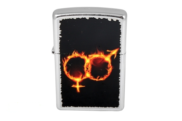 Запальничка Zippo 28446 Man Woman Fire Street Chrome