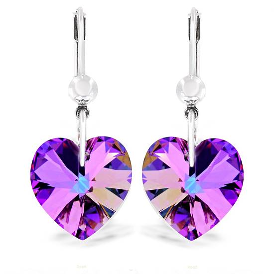 Сережки KOBI Heart зі Swarovski 14 мм (7440-0954-36)