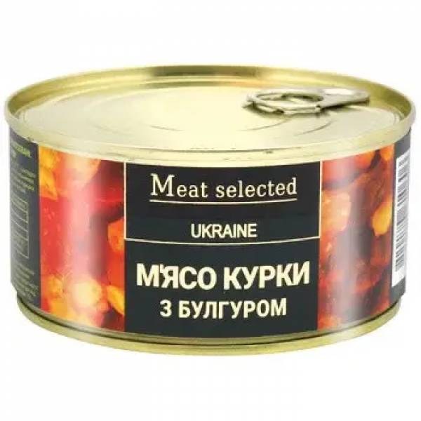 М`ясо курки Zdorovo Meat selected з булгуром з/б 325г (POB-KYRBYL325)
