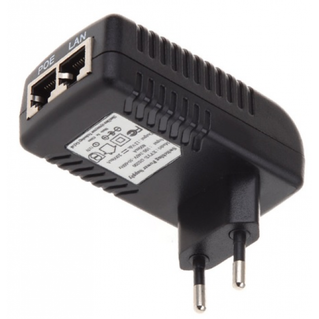 POE инжектор Merlion 48V 0,5A (24Вт) с портами Ethernet