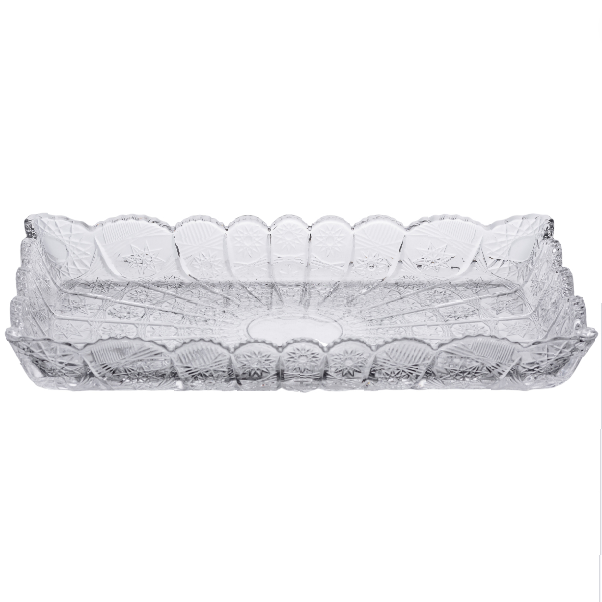 Блюдо для закусок YIWU Lirmartur 28.6x16.5x3 см Прозрачный (HP-YH-26)
