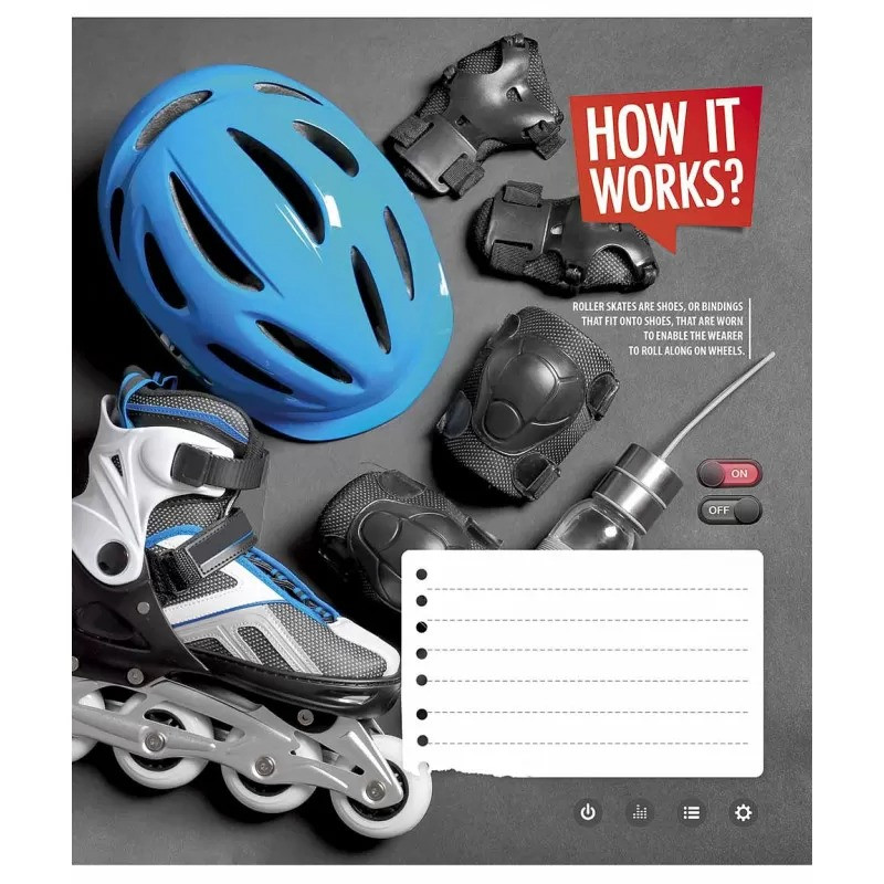 Тетрадь ученическая "How it works" Школярик 012-3047K-3 в клетку 12 листов