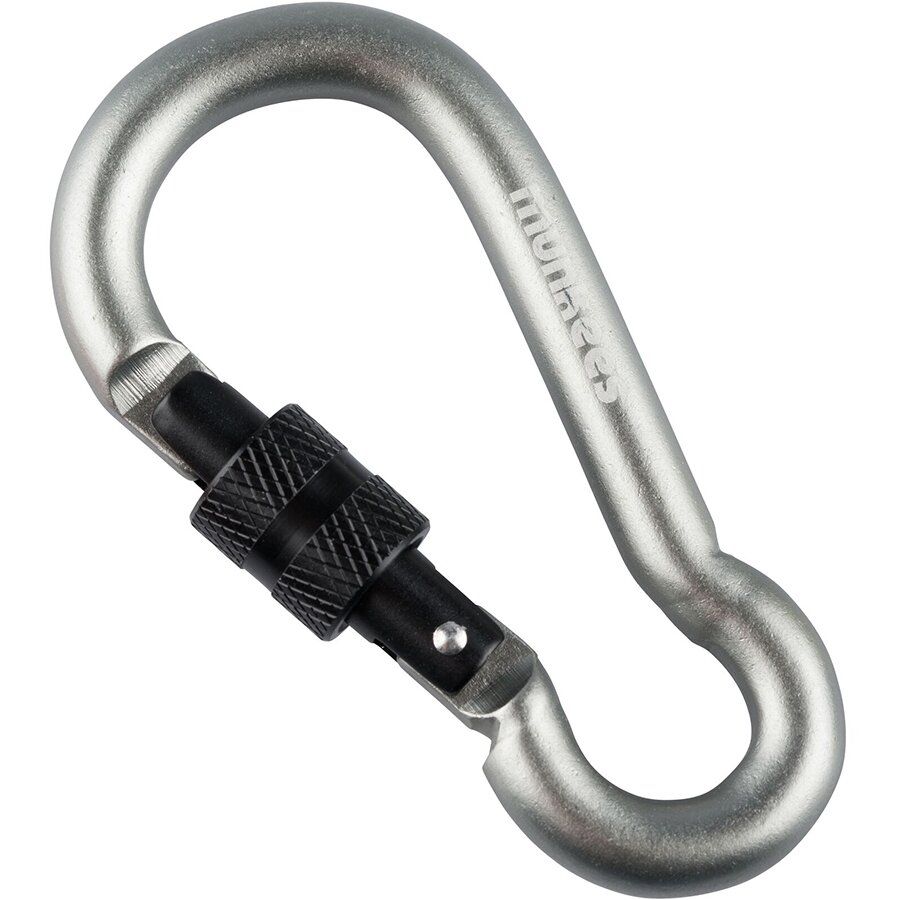 Брелок-карабин Munkees 3247 Pear with Screw Lock 7х70 мм Grey (1012-3247-GY)