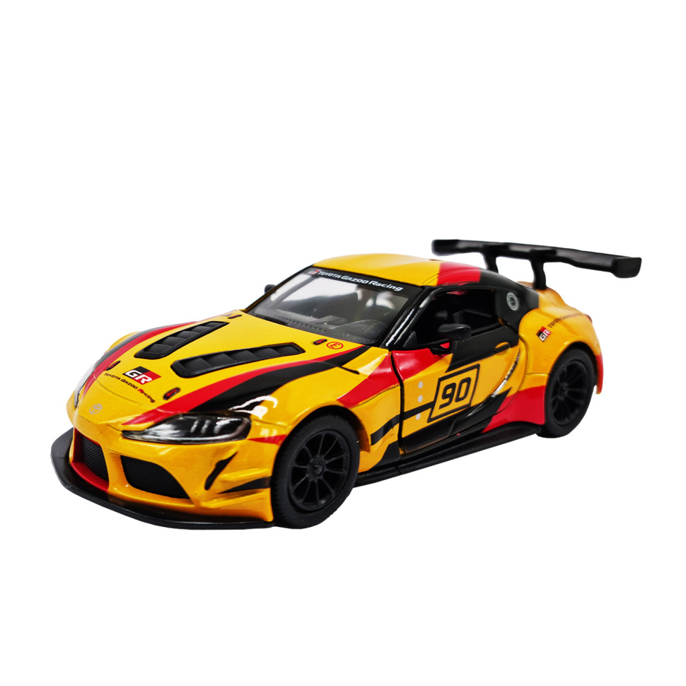 Металлическая машинка Toyota GR Supra Kinsmart KT5421WF инерционная 1:36 Желтый