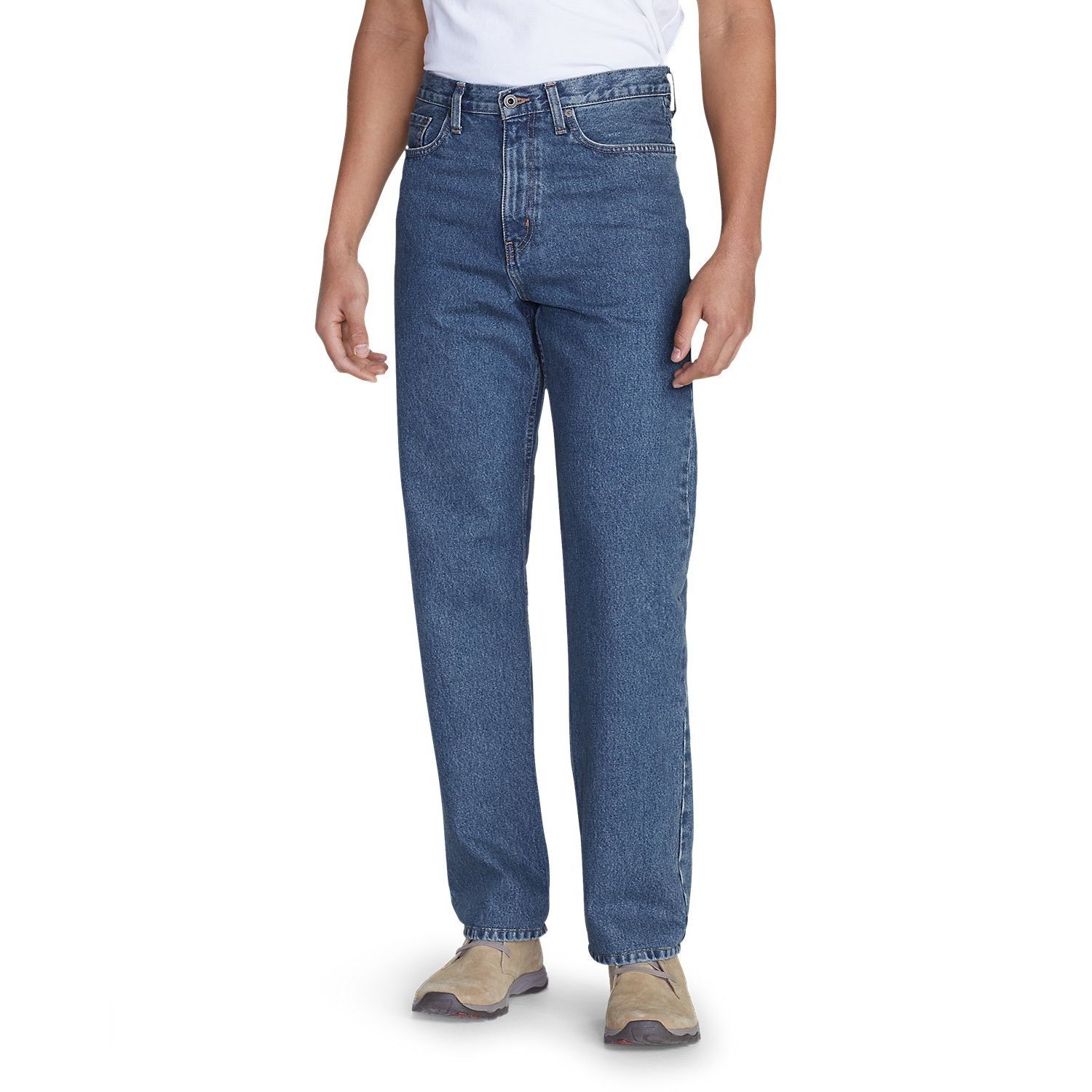 Джинси Eddie Bauer Mens Traditional Fit Essential Jeans MED STONEWASH
34W 32L Синій (6234MSW)