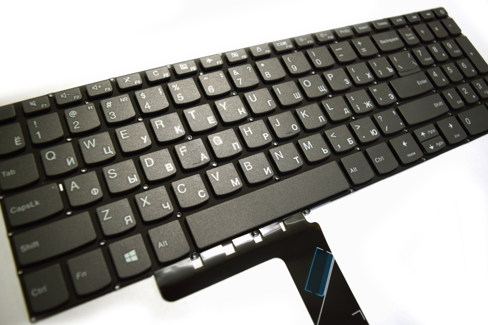 Клавіатура для ноутбука Lenovo IdeaPad 320-17IKB Black, RU, чорна рамка