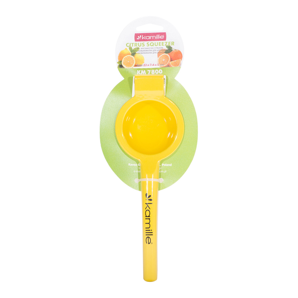 Ручная соковыжималка из алюминия yellow 22х7,4х5см KL225977 Kamille