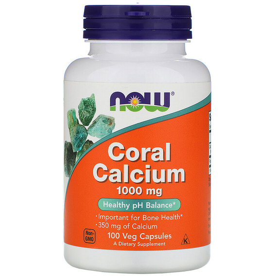 Микроэлемент Кальций NOW Foods Coral Calcium 1000 mg 100 Veg Caps NOW-01273