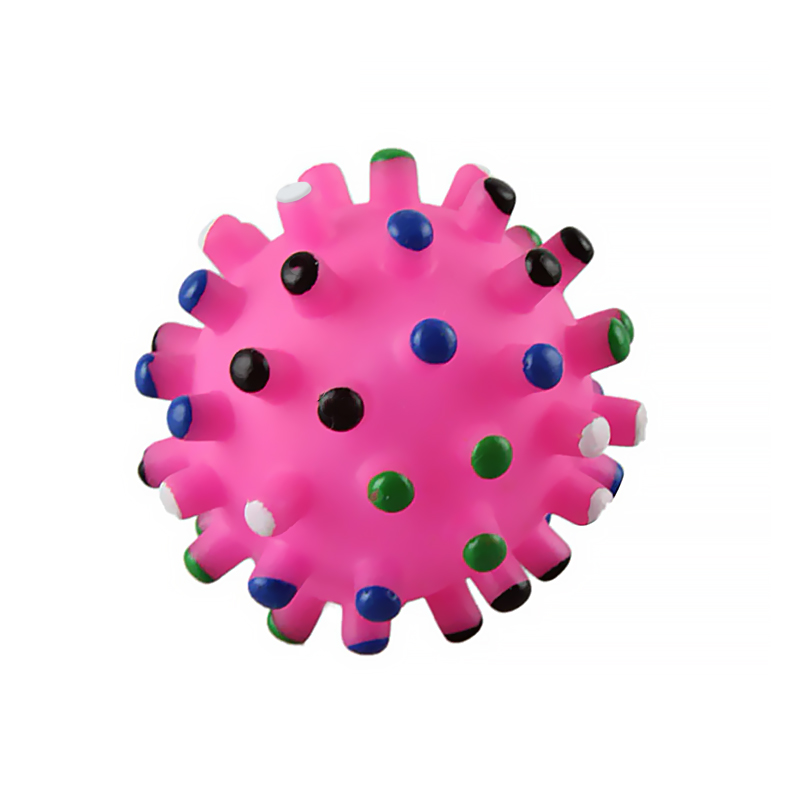 Іграшка м'яч для собак з пищалкою Taotaopets 065529 діаметр 6,5 см Рожевий